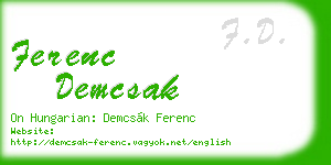 ferenc demcsak business card