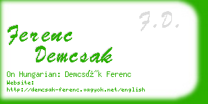 ferenc demcsak business card